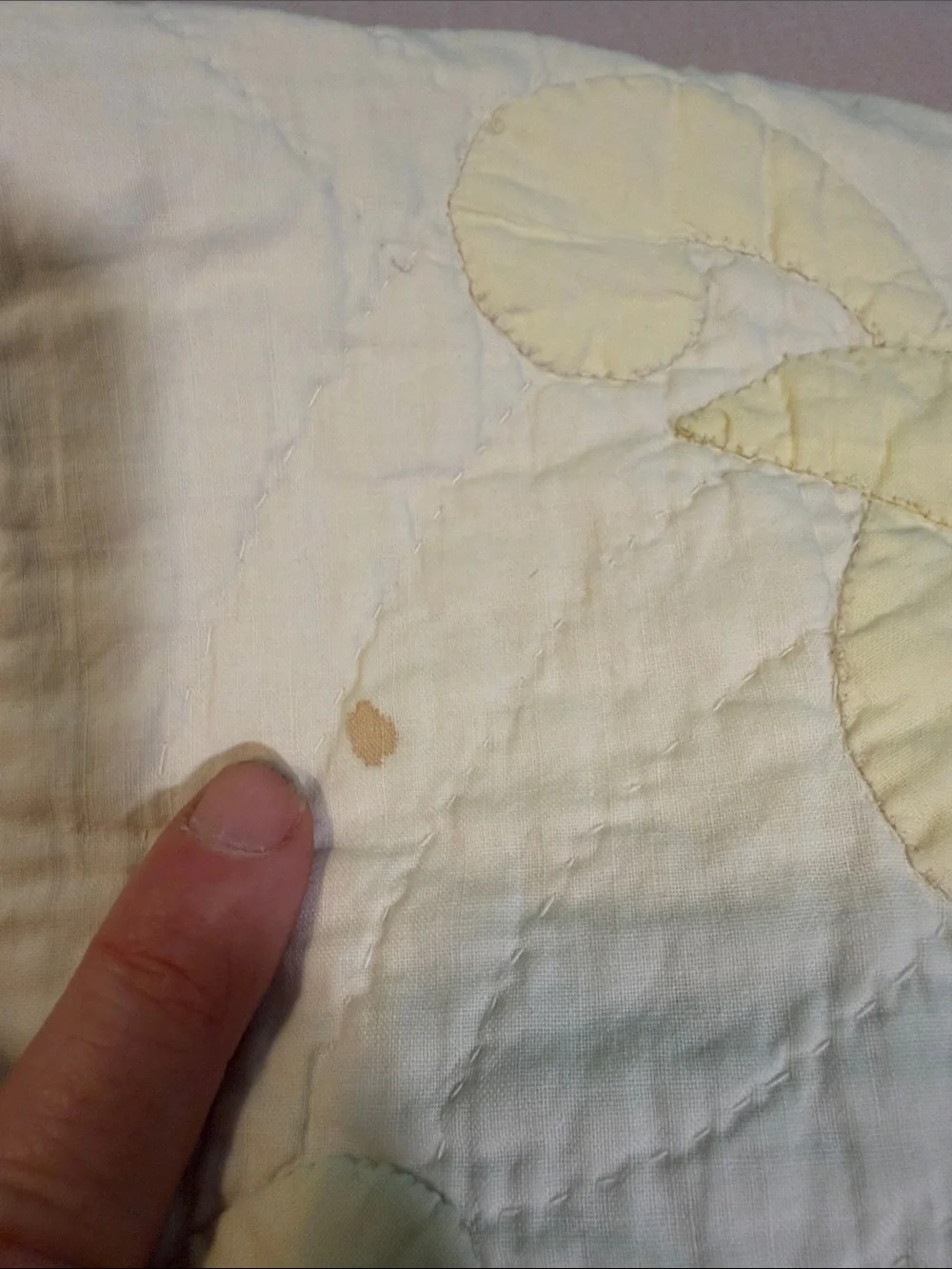 Lot of 2 vintage butter yellow cotton quilts 78 x 80
